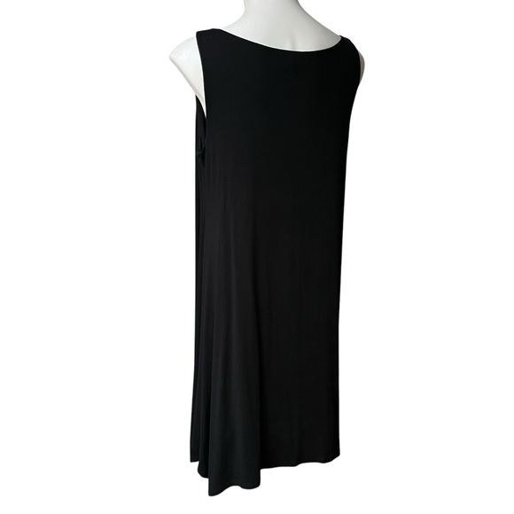 Eileen Fisher Cowl Neck Handkerchief Hem Sleeveless Jersey Dress, Petite Lg - Picture 8 of 14